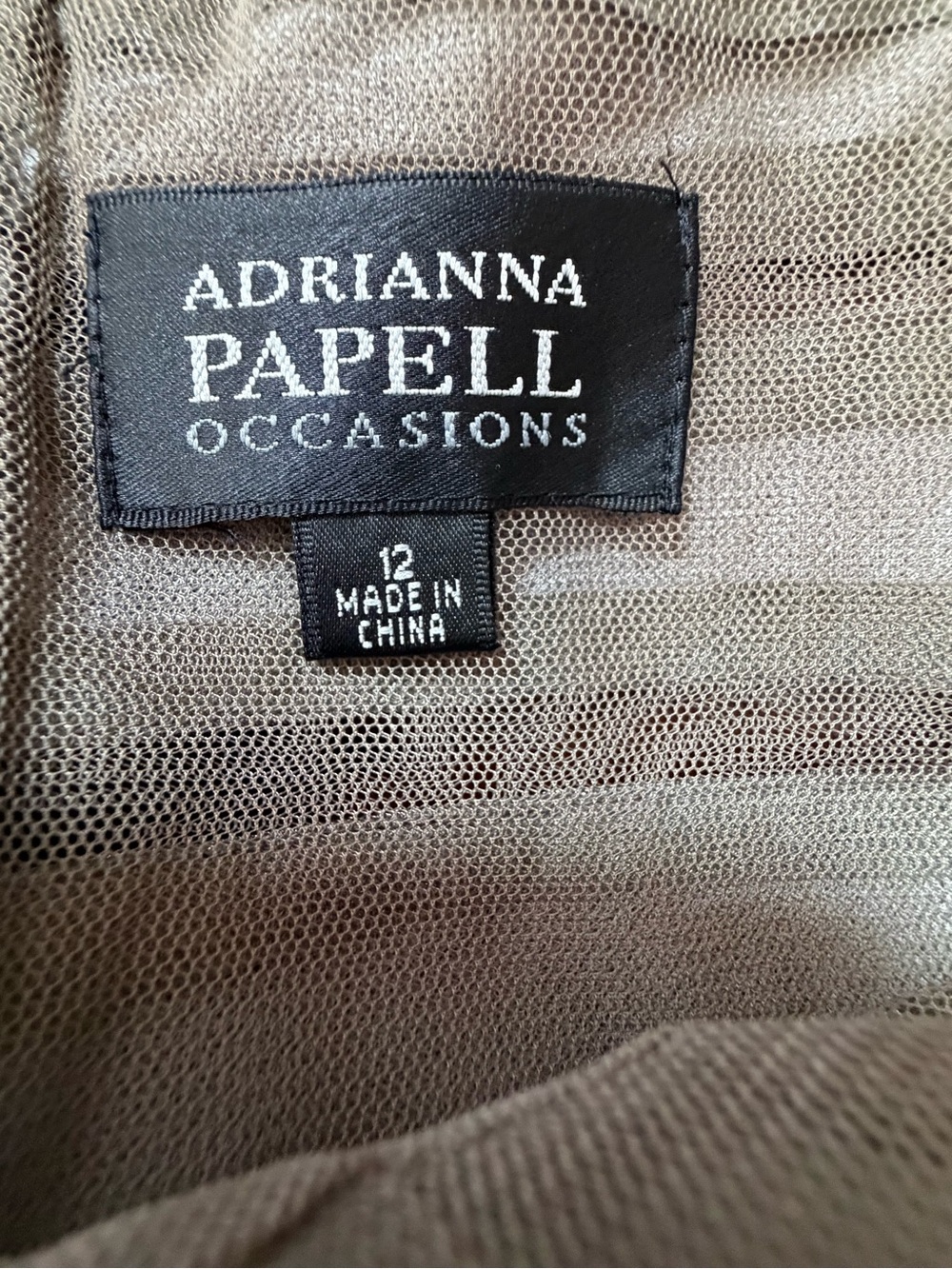 Adrianna Papell Olive Tiered Ruffle Maxi Dress - Picture 8 of 9